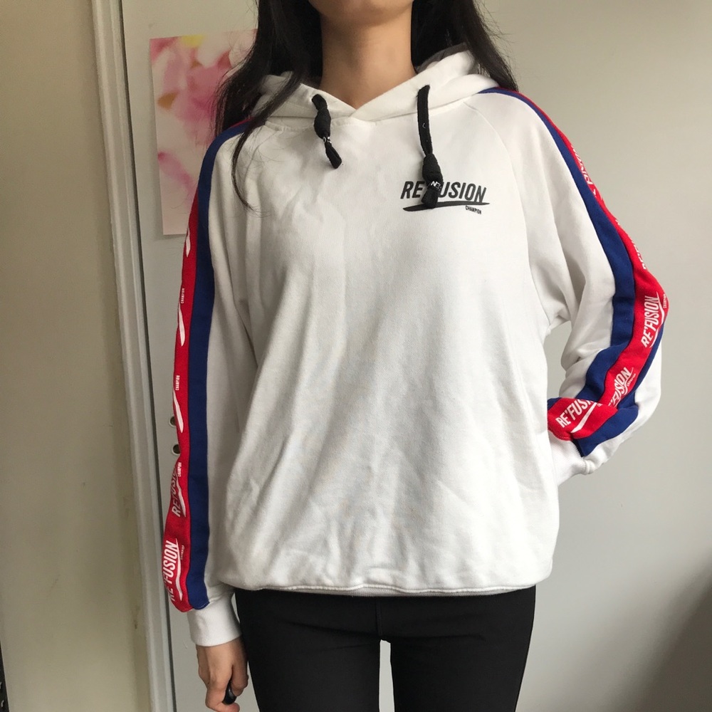 re’fusion white hoodie - size S